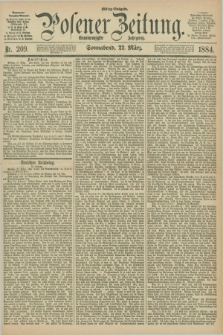 Posener Zeitung. Jg.91, Nr. 209 (22 März 1884) - Mittag=Ausgabe.