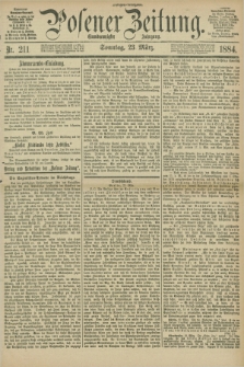 Posener Zeitung. Jg.91, Nr. 211 (23 März 1884) - Morgen=Ausgabe. + dod.