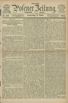 Posener Zeitung. Jg.91, Nr. 269 (17 April 1884) - Mittag=Ausgabe.