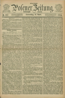 Posener Zeitung. Jg.91, Nr. 287 (24 April 1884) - Mittag=Ausgabe.