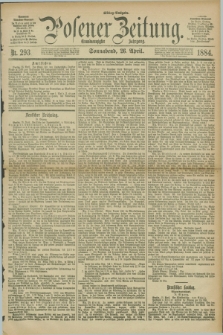 Posener Zeitung. Jg.91, Nr. 293 (26 April 1884) - Mittag=Ausgabe.