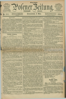 Posener Zeitung. Jg.91, Nr. 311 (3 Mai 1884) - Mittag=Ausgabe.