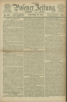 Posener Zeitung. Jg.91, Nr. 405 (12 Juni 1884) - Abend=Ausgabe.