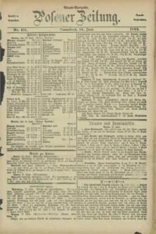 Posener Zeitung. Jg.91, Nr. 411 (14 Juni 1884) - Abend=Ausgabe.
