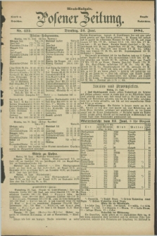 Posener Zeitung. Jg.91, Nr. 435 (24 Juni 1884) - Abend=Ausgabe.