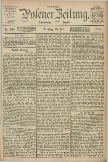 Posener Zeitung. Jg.96, Nr. 505 (23 Juli 1889) - Abend=Ausgabe.