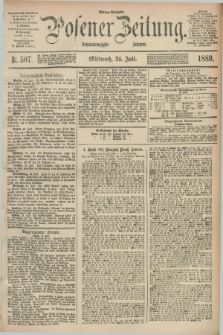 Posener Zeitung. Jg.96, Nr. 507 (24 Juli 1889) - Mittag=Ausgabe.
