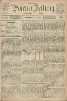 Posener Zeitung. Jg.96, Nr. 515 (27 Juli 1889) - Morgen=Ausgabe. + dod.