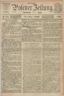 Posener Zeitung. Jg.96, Nr. 528 (1 August 1889) - Mittag=Ausgabe.