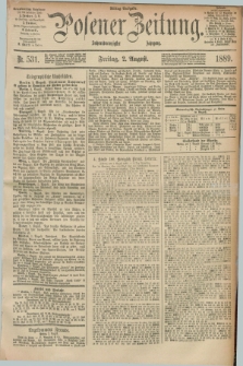 Posener Zeitung. Jg.96, Nr. 531 (2 August 1889) - Mittag=Ausgabe.