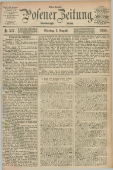 Posener Zeitung. Jg.96, Nr. 537 (5 August 1889) - Mittag=Ausgabe.