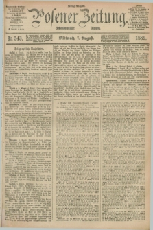 Posener Zeitung. Jg.96, Nr. 543 (7 August 1889) - Mittag=Ausgabe.