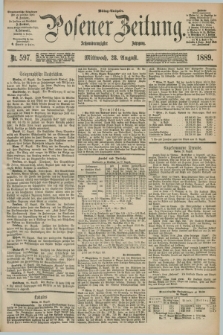 Posener Zeitung. Jg.96, Nr. 597 (28 August 1889) - Mittag=Ausgabe.