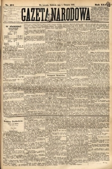 Gazeta Narodowa. 1886, nr 174