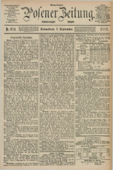 Posener Zeitung. Jg.96, Nr. 624 (7 September 1889) - Mittag=Ausgabe.