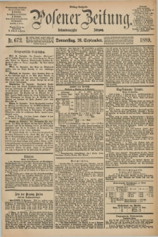 Posener Zeitung. Jg.96, Nr. 672 (26 September 1889) - Mittag=Ausgabe.