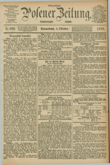 Posener Zeitung. Jg.96, Nr. 696 (5 Oktober 1889) - Mittag=Ausgabe.