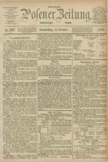 Posener Zeitung. Jg.96, Nr. 726 (17 Oktober 1889) - Mittag=Ausgabe.