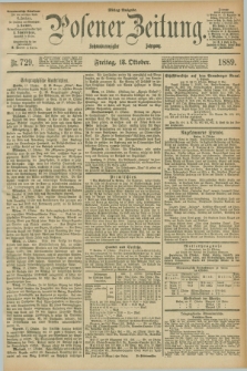 Posener Zeitung. Jg.96, Nr. 729 (18 Oktober 1889) - Mittag=Ausgabe.