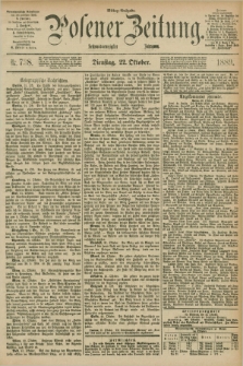 Posener Zeitung. Jg.96, Nr. 738 (22 Oktober 1889) - Mittag=Ausgabe.