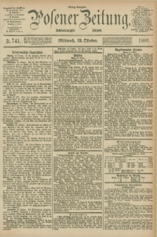 Posener Zeitung. Jg.96, Nr. 741 (23 Oktober 1889) - Mittag=Ausgabe.