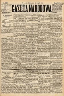Gazeta Narodowa. 1886, nr 198