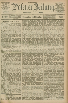 Posener Zeitung. Jg.96, Nr. 797 (14 November 1889) - Morgen=Ausgabe. + dod.