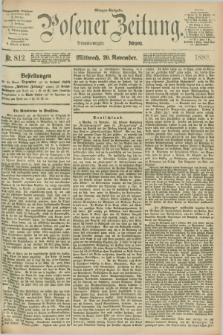 Posener Zeitung. Jg.96, Nr. 812 (20 November 1889) - Morgen=Ausgabe. + dod.