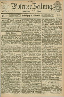 Posener Zeitung. Jg.96, Nr. 817 (21 November 1889) - Abend=Ausgabe.