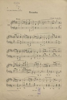 Mazurka : Op. 33 No. 1