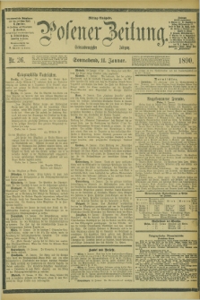 Posener Zeitung. Jg.97, Nr. 26 (11 Januar 1890) - Mittag=Ausgabe.