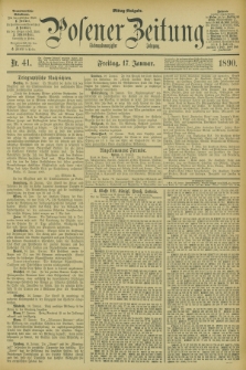 Posener Zeitung. Jg.97, Nr. 41 (17 Januar 1890) - Mittag=Ausgabe.