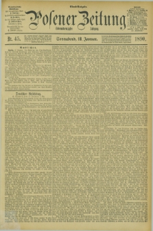 Posener Zeitung. Jg.97, Nr. 45 (18 Januar 1890) - Abend=Ausgabe.