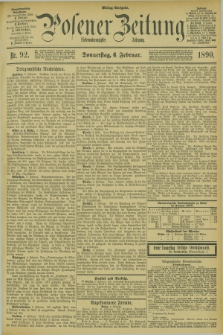 Posener Zeitung. Jg.97, Nr. 92 (6 Februar 1890) - Mittag=Ausgabe.