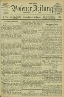 Posener Zeitung. Jg.97, Nr. 98 (8 Februar 1890) - Mittag=Ausgabe.