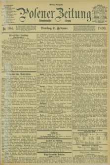 Posener Zeitung. Jg.97, Nr. 104 (11 Februar 1890) - Mittag=Ausgabe.