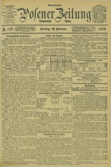 Posener Zeitung. Jg.97, Nr. 149 (28 Februar 1890) - Mittag=Ausgabe.