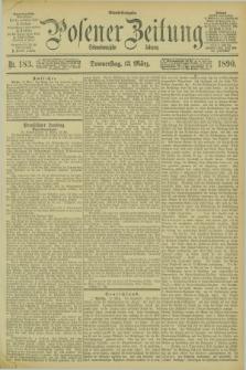 Posener Zeitung. Jg.97, Nr. 183 (13 März 1890) - Abend=Ausgabe.