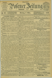 Posener Zeitung. Jg.97, Nr. 191 (17 März 1890) - Mittag=Ausgabe.