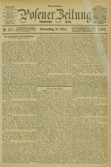 Posener Zeitung. Jg.97, Nr. 217 (27 März 1890) - Morgen=Ausgabe. + dod.