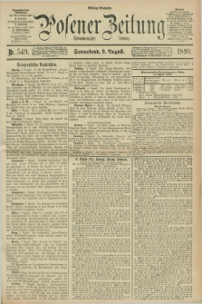 Posener Zeitung. Jg.97, Nr. 549 (9 August 1890) - Mittag=Ausgabe.