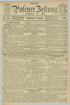 Posener Zeitung. Jg.97, Nr. 558 (13 August 1890) - Mittag=Ausgabe.