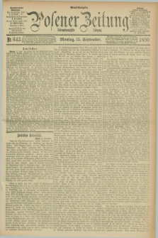 Posener Zeitung. Jg.97, Nr. 643 (15 September 1890)
