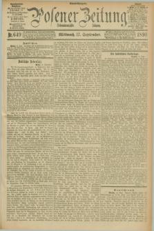 Posener Zeitung. Jg.97, Nr. 649 (17 September 1890) - Abend=Ausgabe.
