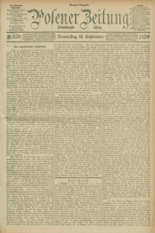 Posener Zeitung. Jg.97, Nr. 650 (18 September 1890) - Morgen=Ausgabe. + dod.