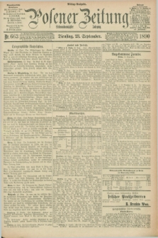Posener Zeitung. Jg.97, Nr. 663 (23 September 1890) - Mittag=Ausgabe.