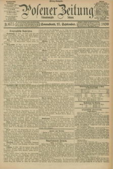 Posener Zeitung. Jg.97, Nr. 675 (27 September 1890) - Mittag=Ausgabe.