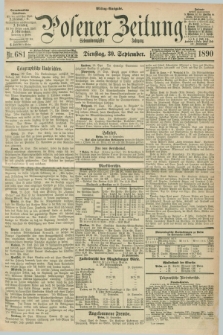 Posener Zeitung. Jg.97, Nr. 681 (30 September 1890) - Mittag=Ausgabe.