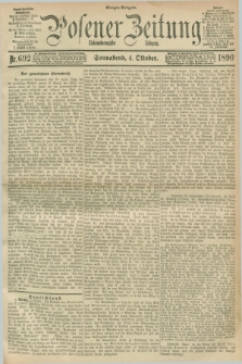 Posener Zeitung. Jg.97, Nr. 692 (4 Oktober 1890) - Morgen=Ausgabe. + dod.