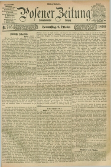 Posener Zeitung. Jg.97, Nr. 705 (9 Oktober 1890) - Mittag=Ausgabe.